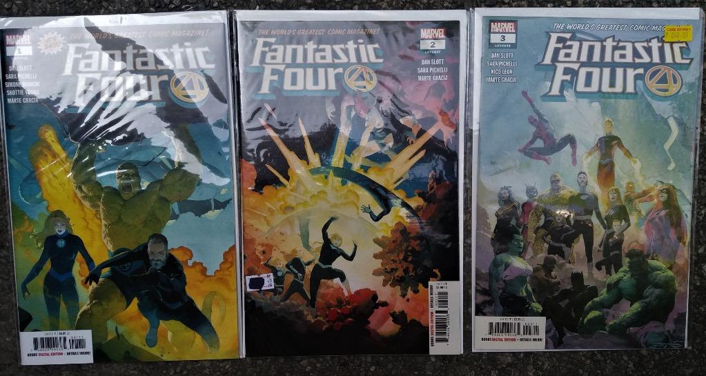 Fantastic Four (2018) #01 to 03 (Category: Comics & Manga) located in Quezon City. Submitted by wejiewejie (Listing ID 1087117093, Image 1). Description: Fantastic Four 2018 #01 to 03 VF to NM condition PM mo ako kung interesado ka. MOP: Gcash/BDO MOD: LBC/Grab (sagot mo to ah) .