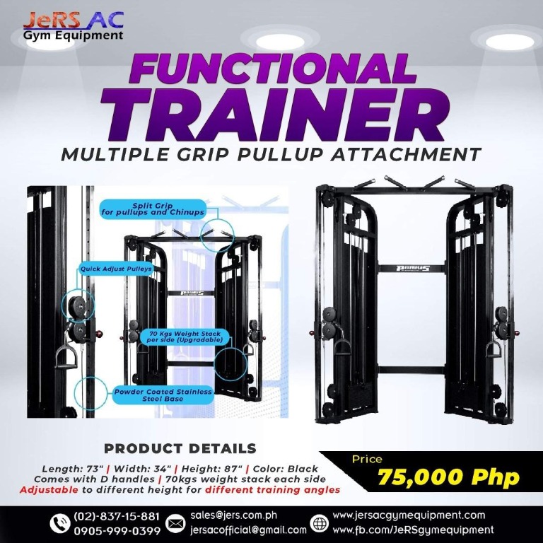 Functional trainer multiple Grip Pullup Attachment - home and gym ...