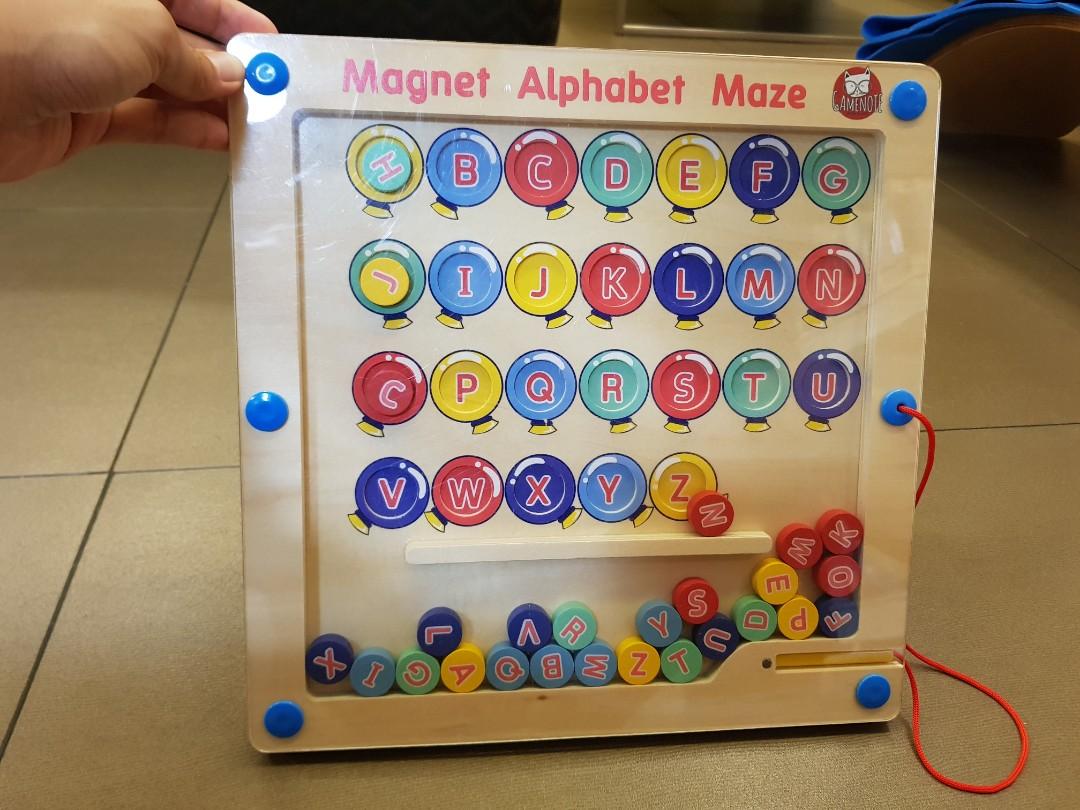 Gamenote Alphabet Maze Board, Hobbies & Toys, Toys & Games on