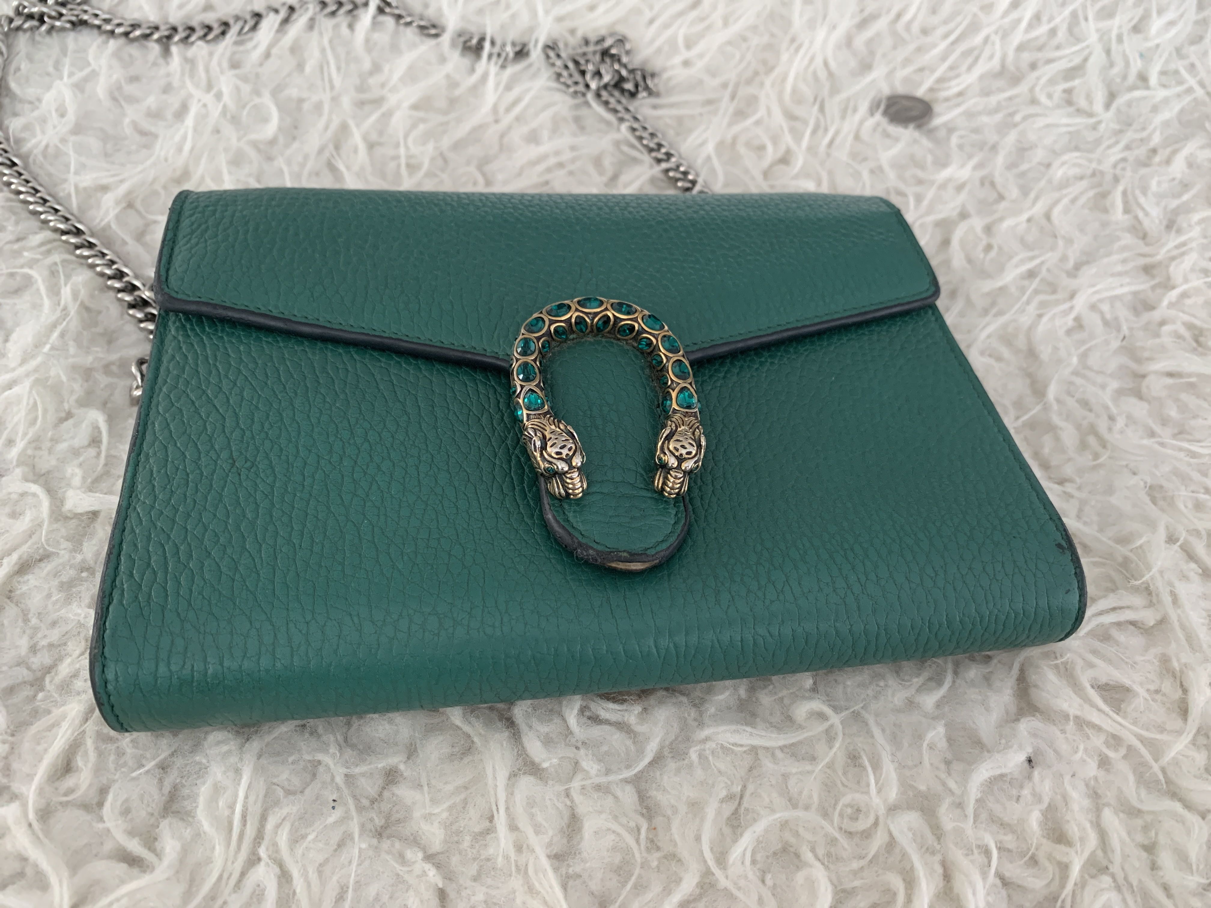 Gucci Green Dionysus Wallet on Chain Women s Fashion Bags