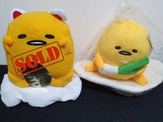 Gudetama Plush Toy - Fortune Cat / Holding Leek [BN]