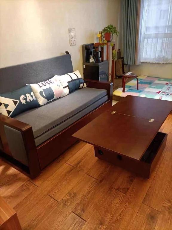Imported Foldable Sofa Bed with Table (Category: Sofas) located in Manila. Submitted by agelang11 (Listing ID 1087107609, Image 2). Description: Foam and Table included Available on hand solid wood see photos for details and features * Payment Methods: Gcash / Bank Transfer / COD (within Metro Manila) * Available for pick up and Delivery via lalamove/transportify DM me for orders/inquiry You can also reach me on my number 0915-641-3641 Pick up: 1