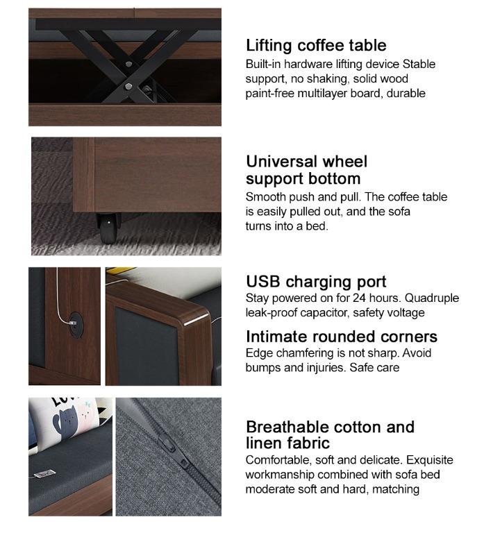 Imported Foldable Sofa Bed with Table (Category: Sofas) located in Manila. Submitted by agelang11 (Listing ID 1087107609, Image 3). Description: Foam and Table included Available on hand solid wood see photos for details and features * Payment Methods: Gcash / Bank Transfer / COD (within Metro Manila) * Available for pick up and Delivery via lalamove/transportify DM me for orders/inquiry You can also reach me on my number 0915-641-3641 Pick up: 1