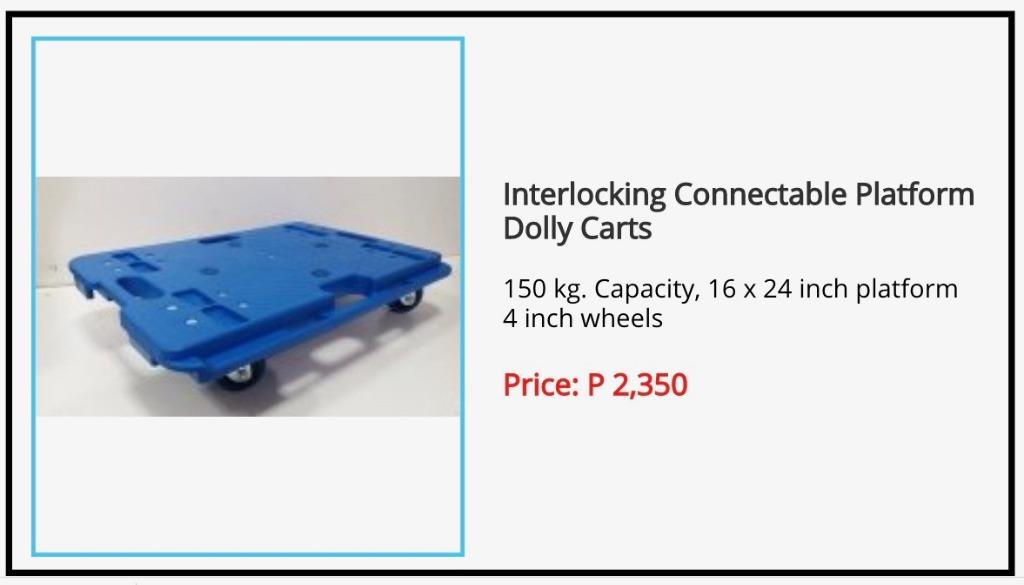 Interlocking Connectable Platform Dolly Carts with freebie :) Interlock ...