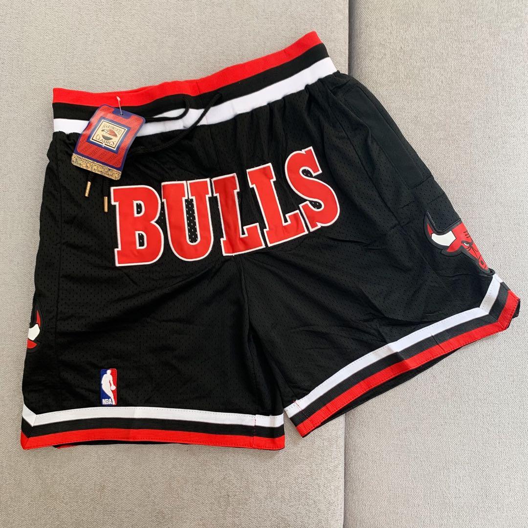 Chicago Bulls Black with Red Pinstripes JUST DON Shorts