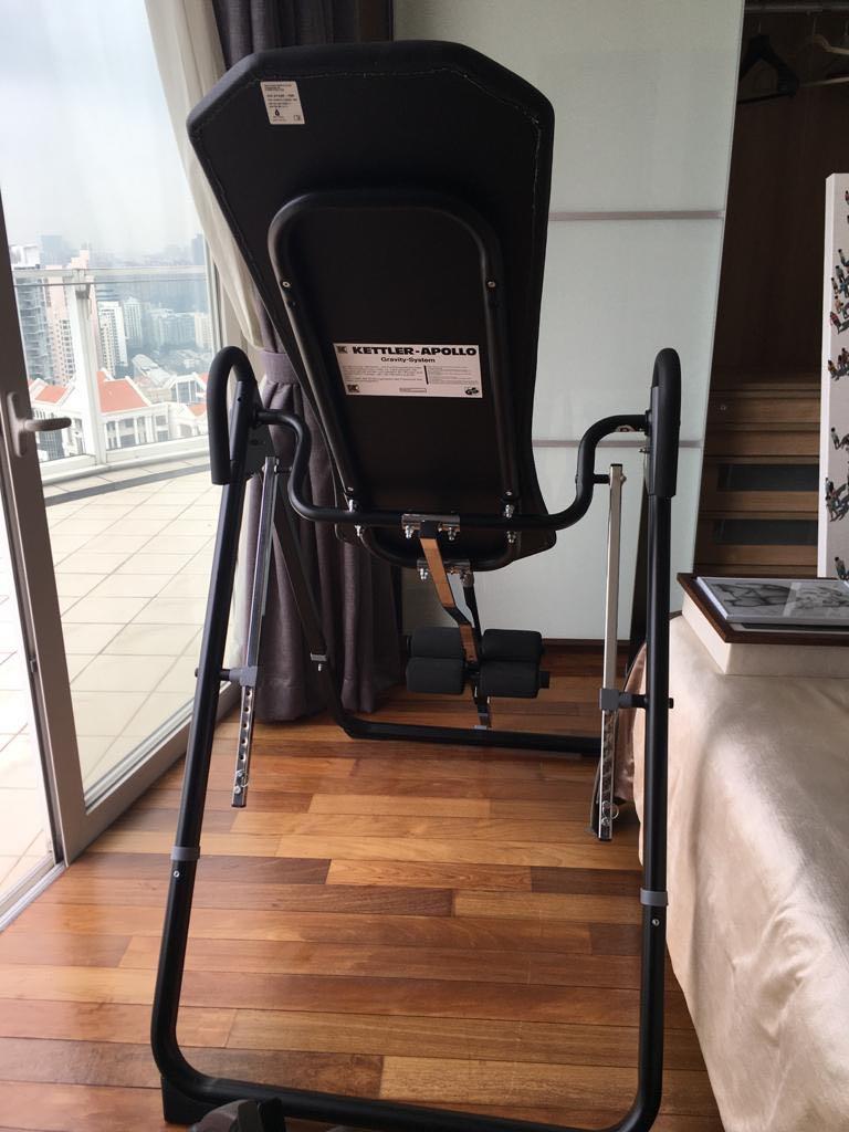Kettler inversion table for back stretch, Sports Equipment, Exercise & Fitness, Toning