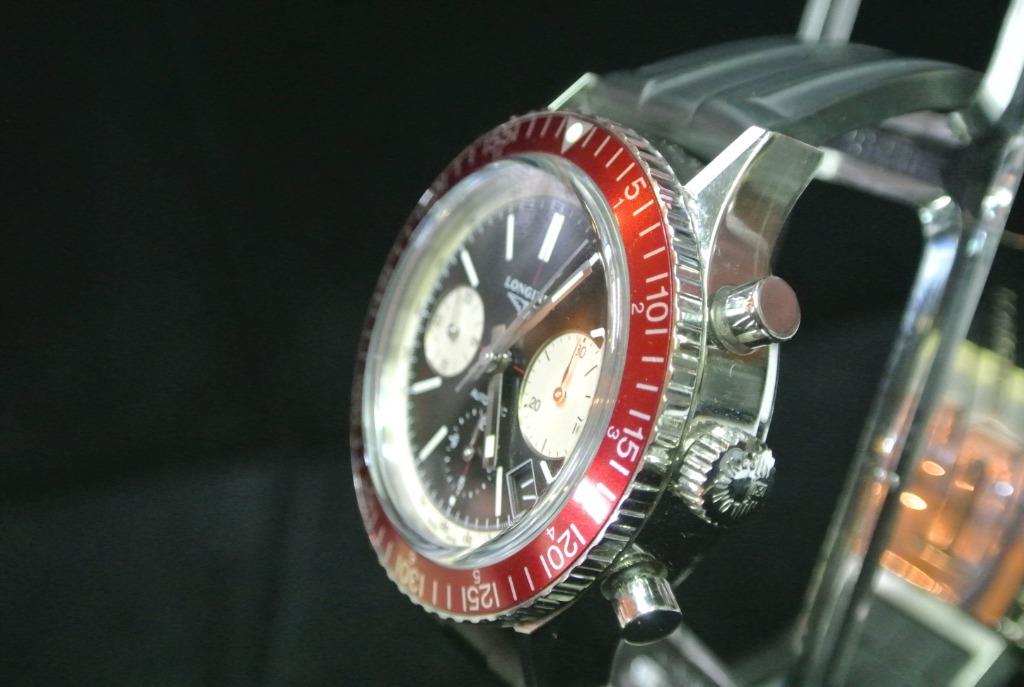 LONGINES HERITAGE DIVER 1967 AUTOMATIC (Category: Luxury Watches) located in Quezon City. Submitted by albertoferryanne50 (Listing ID 1087179819, Image 2). Description: Model: Longines Heritage Diver 1967 Reference No.: L2.808.4.52.x Case Size: 42mm Case Material: Steel Dial: Black opaline and silver-coloured, 9 indexes with Super-LumiNova®, inner flange with tachymetric scale Strap: Steel bracelet or rubber strap Movement: Self-winding mechanica