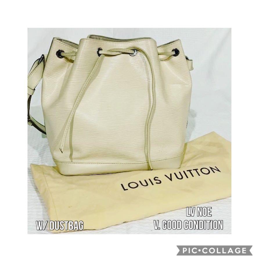 LV Epi Noe (Category: Luxury Bags & Wallets) located in Muntinlupa City. Submitted by obsession2shop (Listing ID 1087101619, Image 1). Description: LV Epi Noe. P 20,000 w/ some flaws.