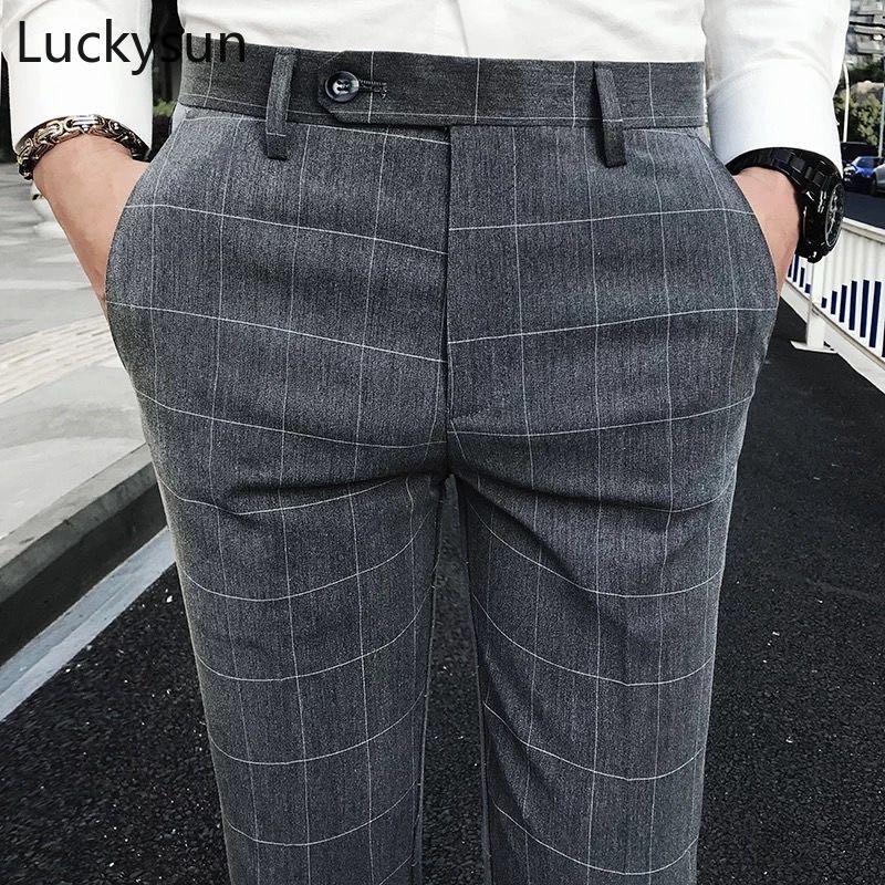 Anniv Coupon Below Mens Pants 2021 Latest British Style Black Slim Fit  Skinny Suit Pant Formal Long Trousers Male Quality Stretch Casual Men From  Changxiu 2483  DHgateCom