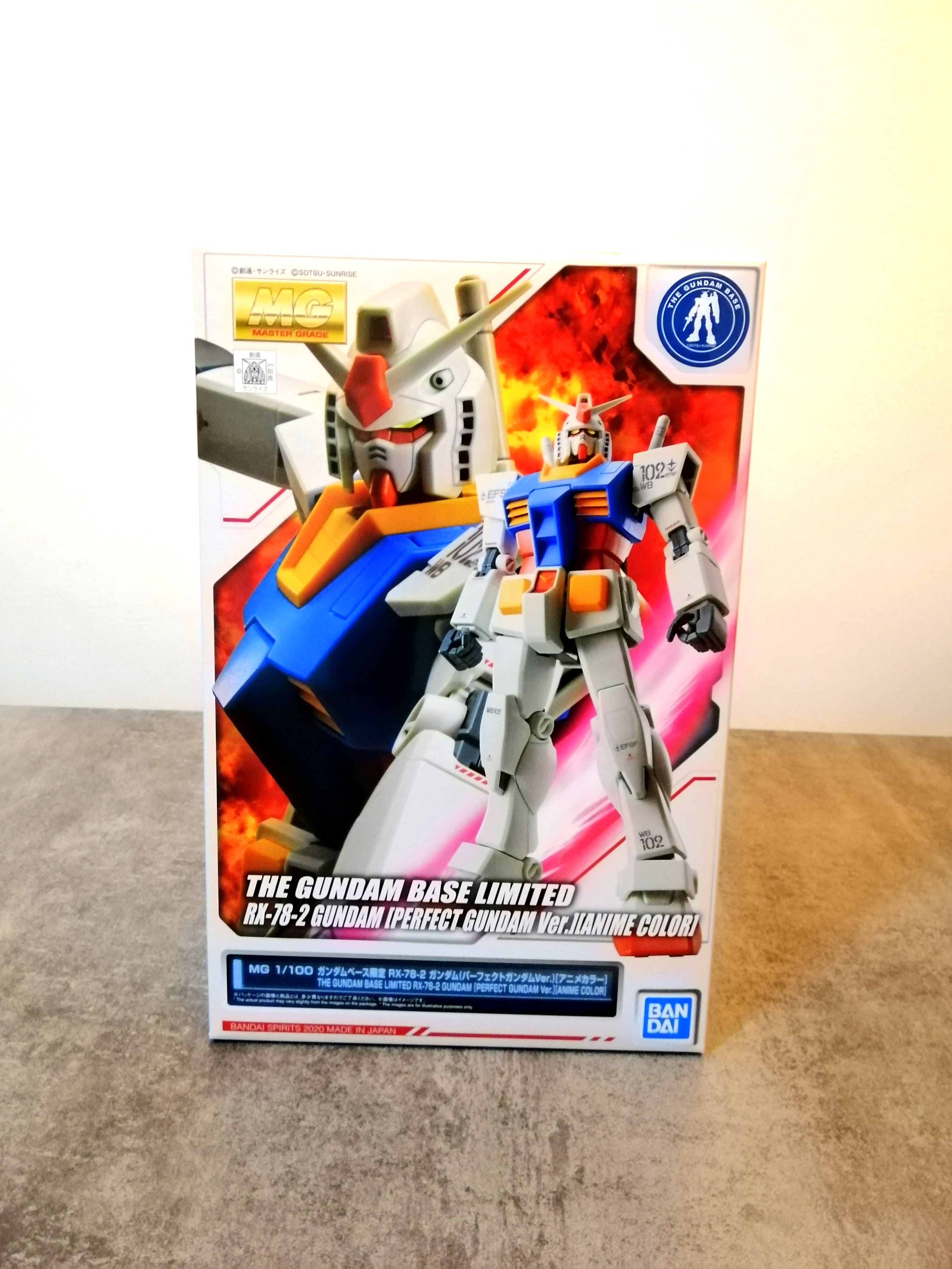 Anime Color In hand MG 1/100 Gundam Base Limited RX-78-2 Perfect Gundam Ver.