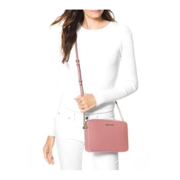 Michael Kors Jet Set East West Crossgrain Leather Crossbody Women s Fashion Bags Wallets Cross body Bags on Carousell