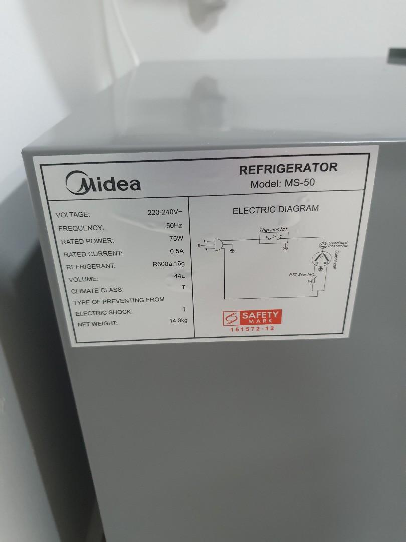 Midea Mini Fridge, TV & Home Appliances, Kitchen Appliances