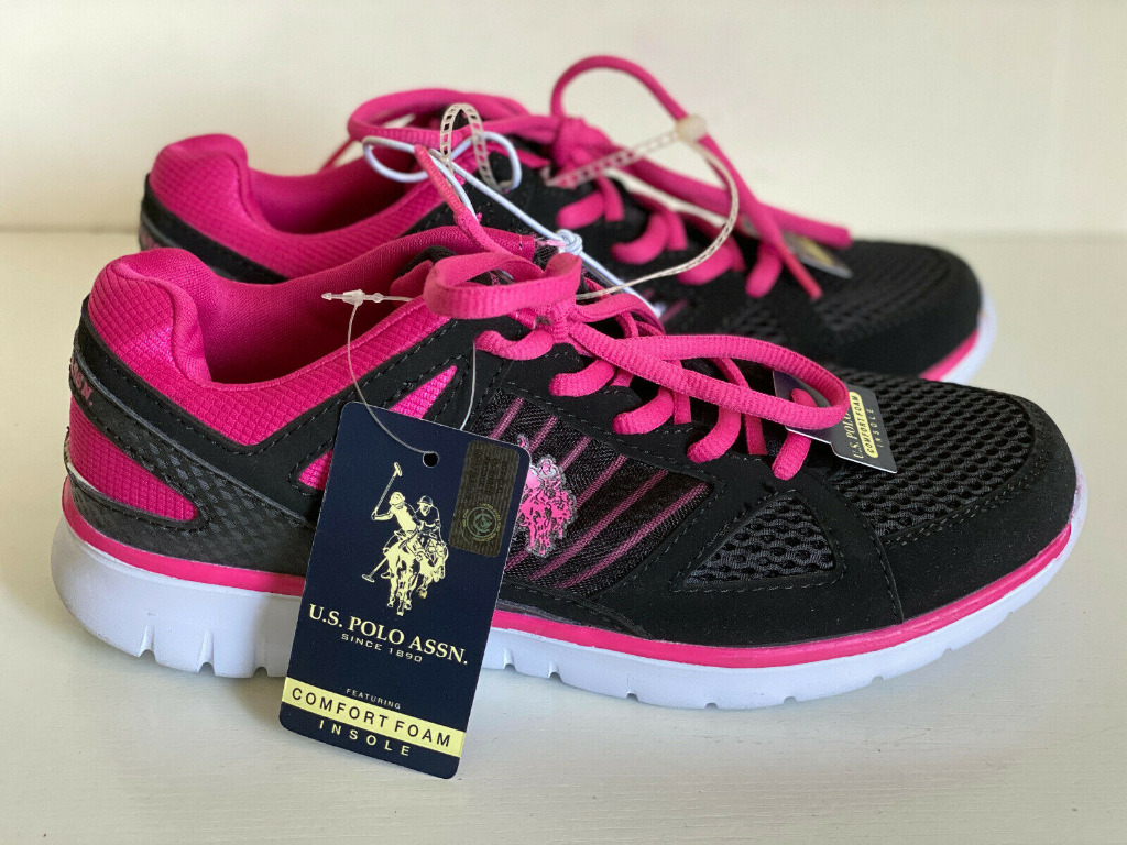 Us polo assn shoes black and pink top