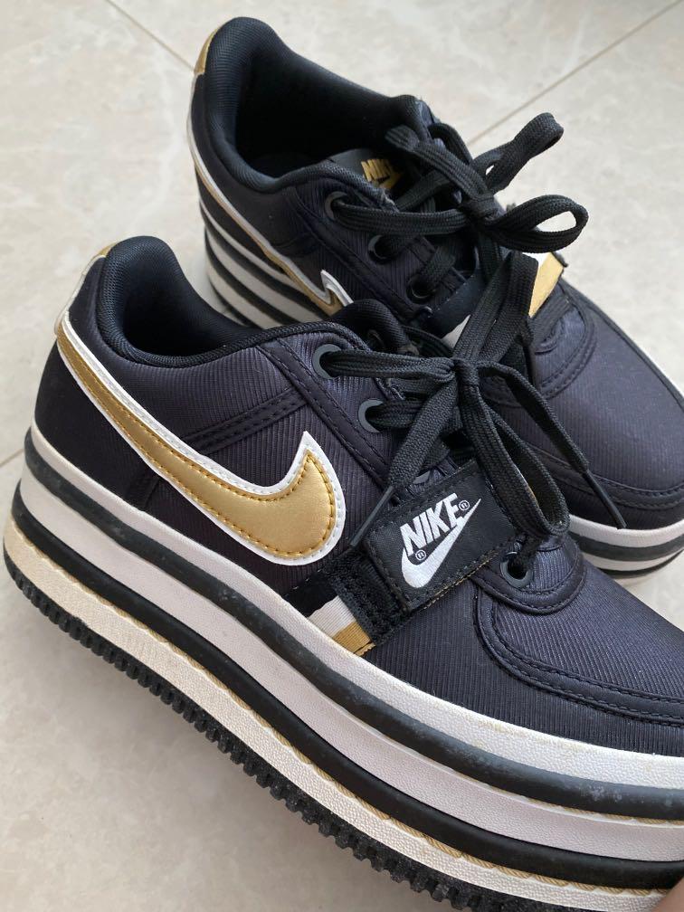 Nike vandal 2k women s shoe black gold sneakers platform Women s