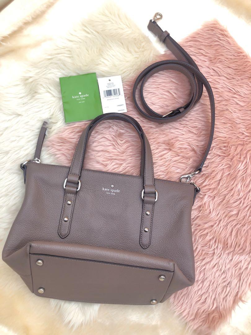 Original Kate Spade Larchmont Avenue Small Penny Satchel in Light Walnut