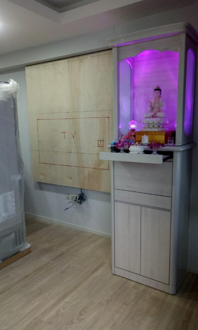 Custom made store altar cabinet