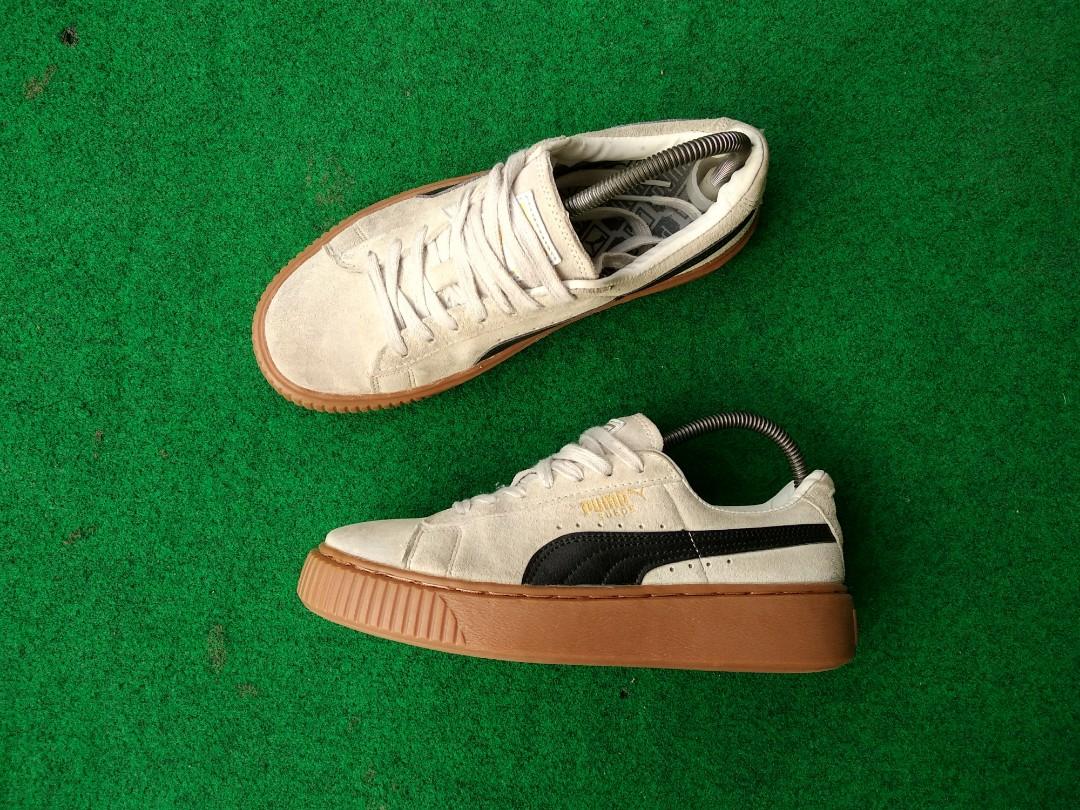 puma platform core blanche