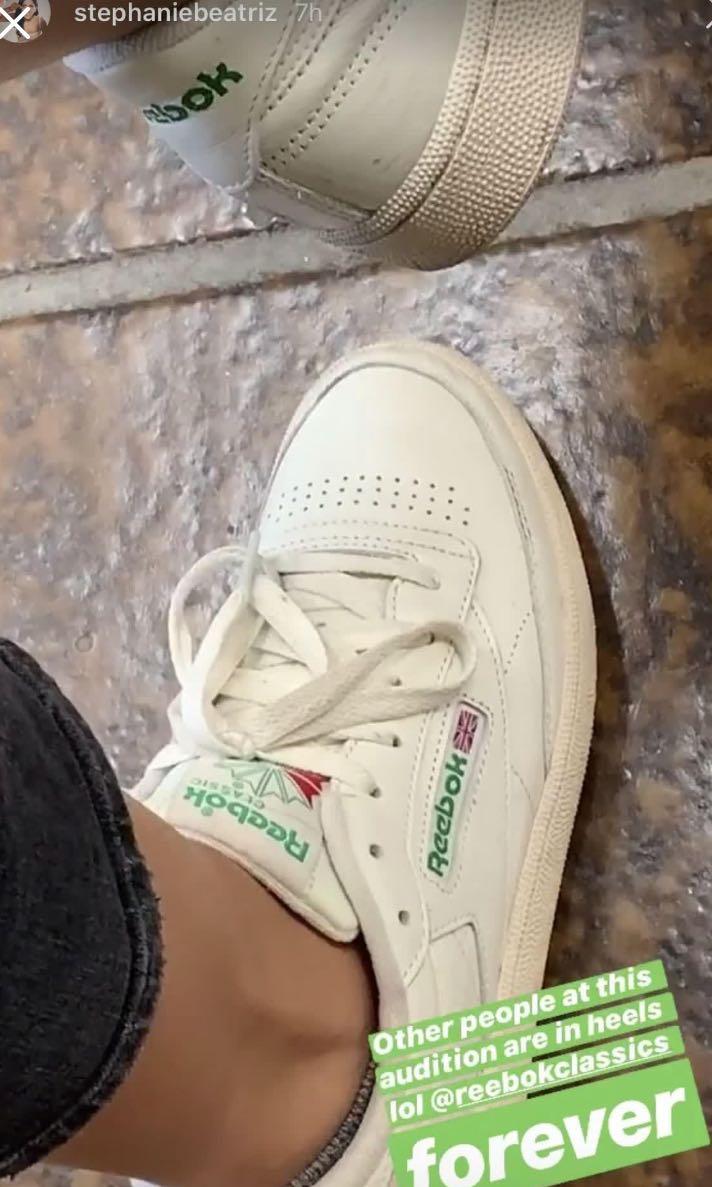 reebok club c chalk green