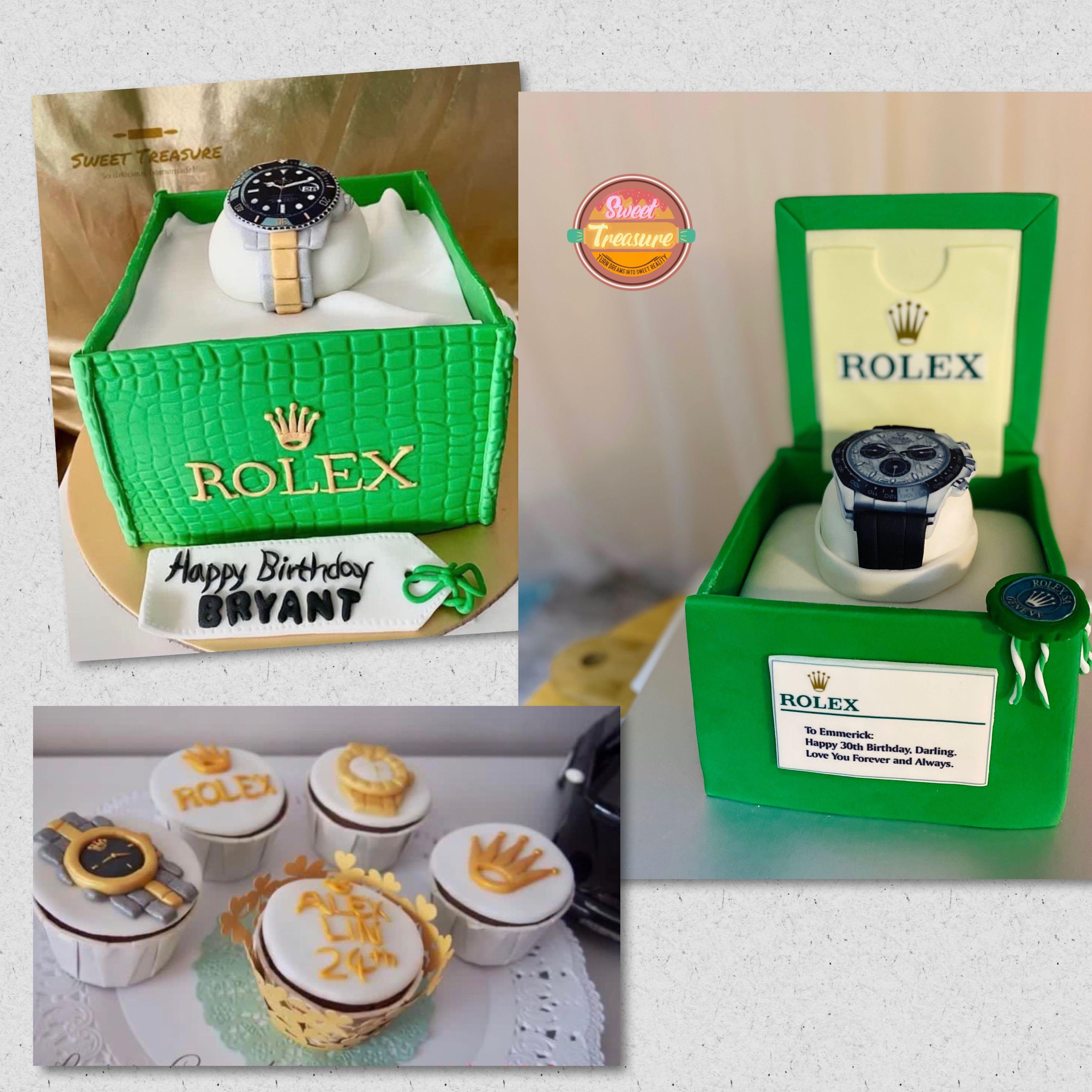 Golden Rolex Oyster Perpetual Cake