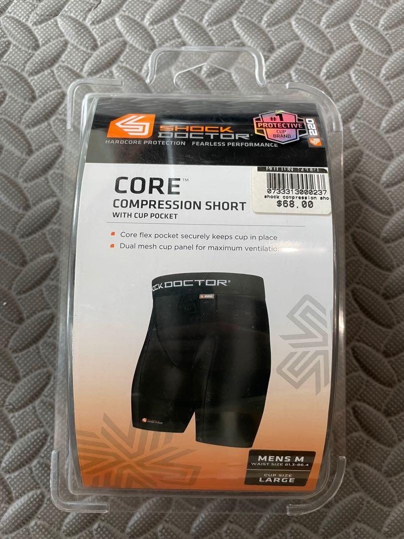 Shock Doctor Compression Shorts with Cup Pocket. Athletic