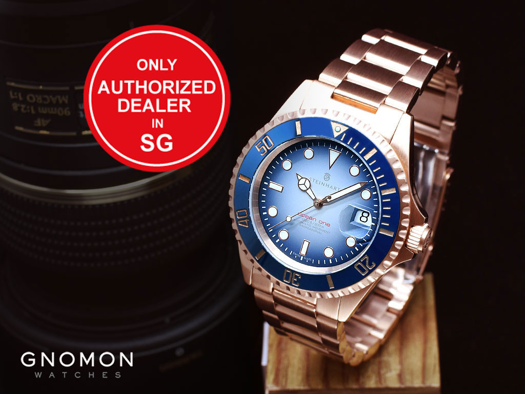 Steinhart Ocean 1 Pink Gold Blue Ceramic - Limited, Luxury, Watches on  Carousell