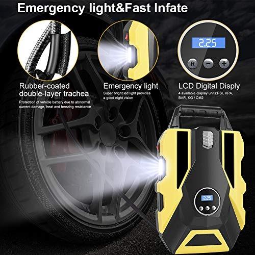 Sunvook Tyre Inflator Portable Air Compressor Digital Tyre Pump