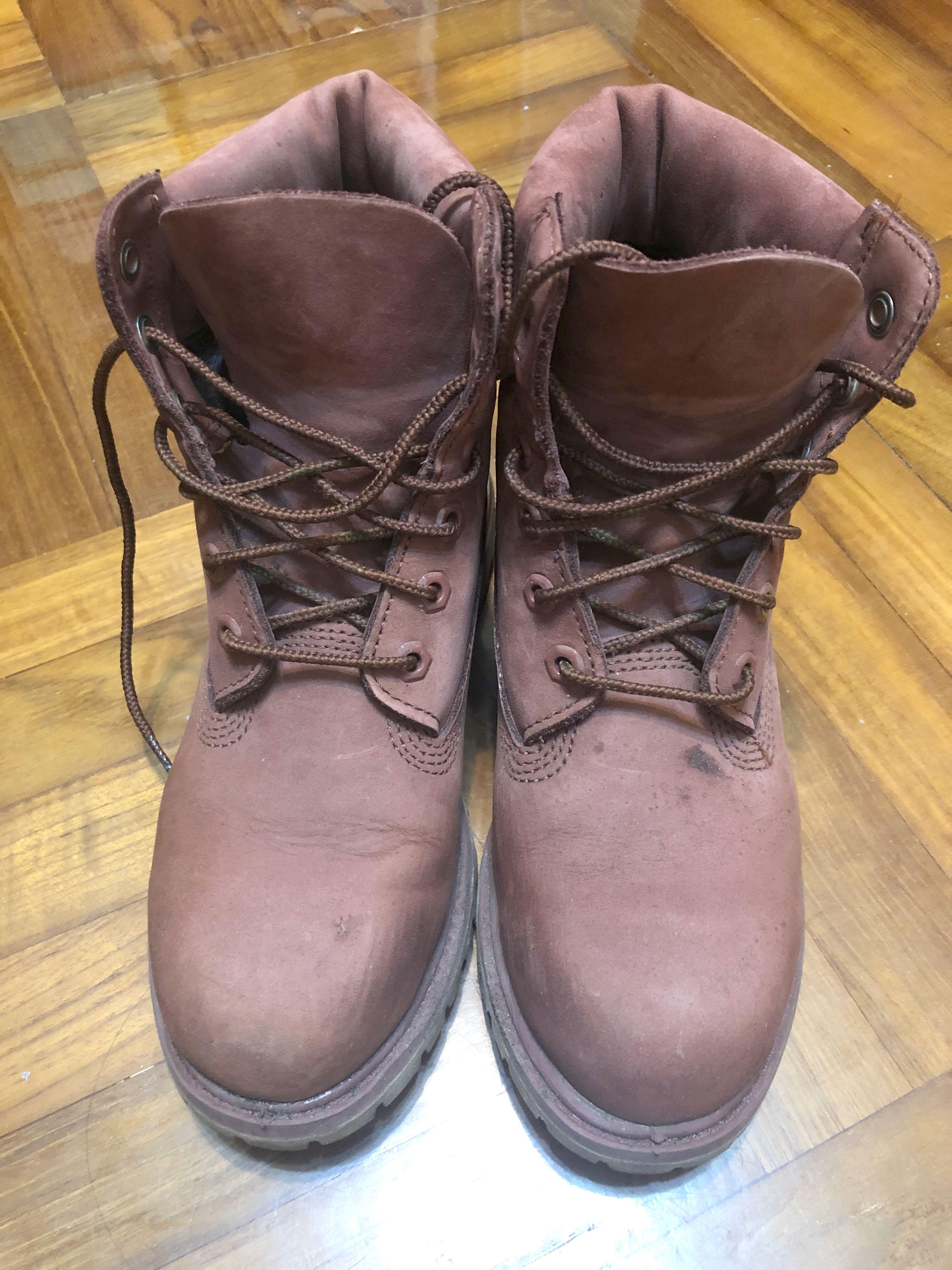Dusty pink timberland boots Clearance