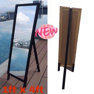 [🔥Top Selling] 3mm Stand Mirror 1ftx4ft BLACK