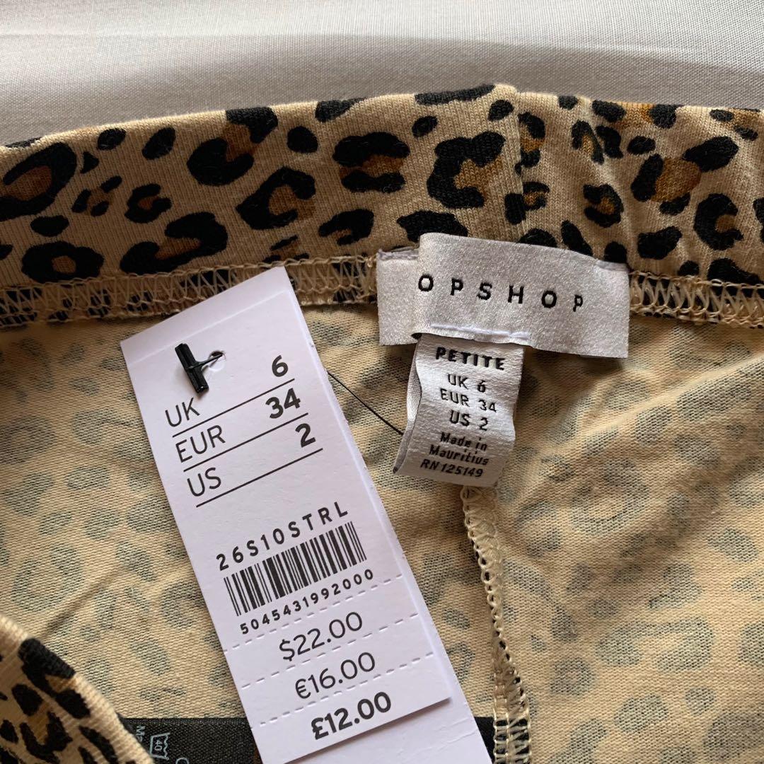 Topshop Leopard Bike Shorts Women s Fashion Bottoms Shorts on