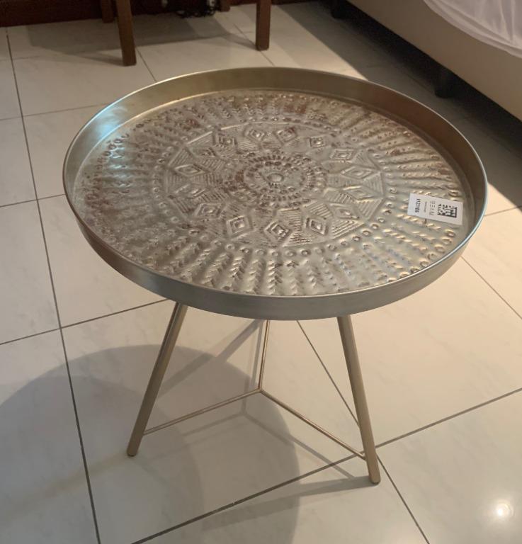 Zara Home Gold Metal Side/Coffee Table, Furniture & Home Living, Furniture, Tables & Sets on ...