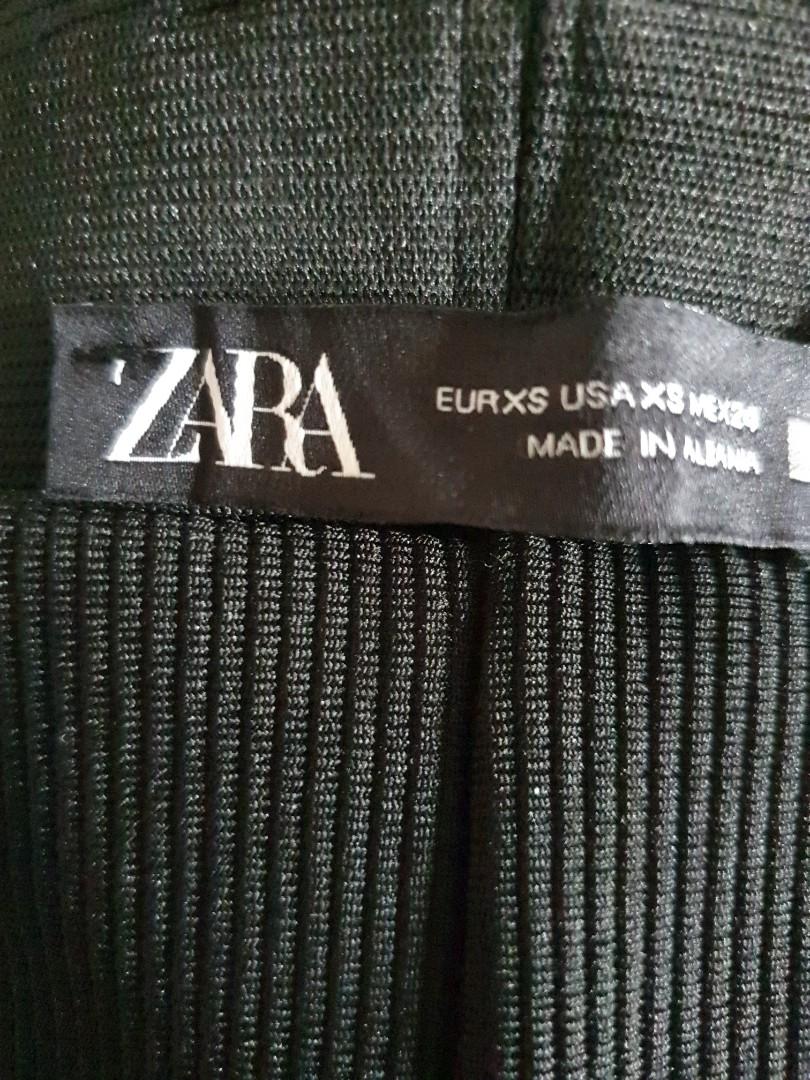 Zara Ribbed Leggings, Fesyen Wanita 
