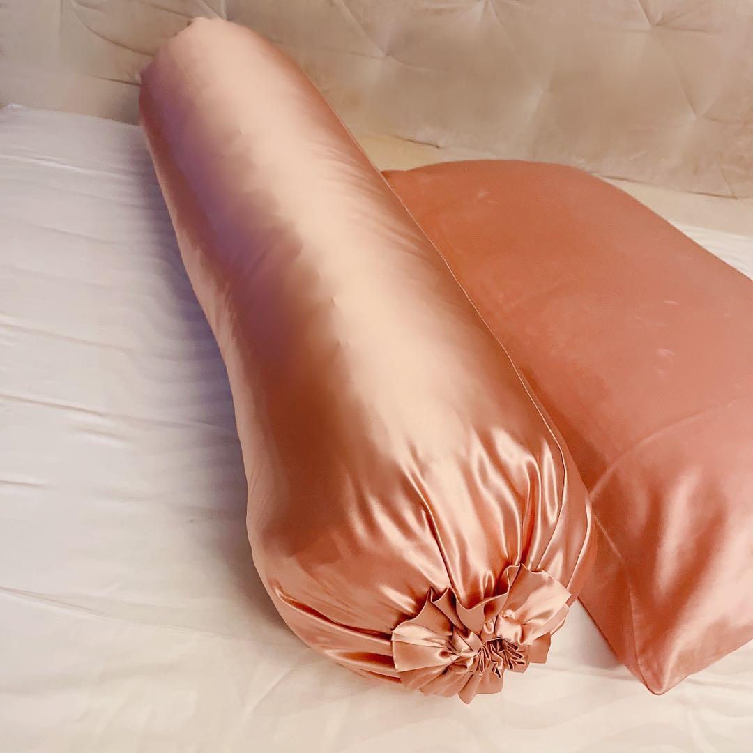 100 6A Mulberry Silk 22 Momme Bolster Case Furniture Home