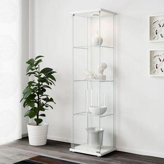 2 x IKEA Detolf Display Cabinet with Spotlight! $50 for 1; $80 for 2!
