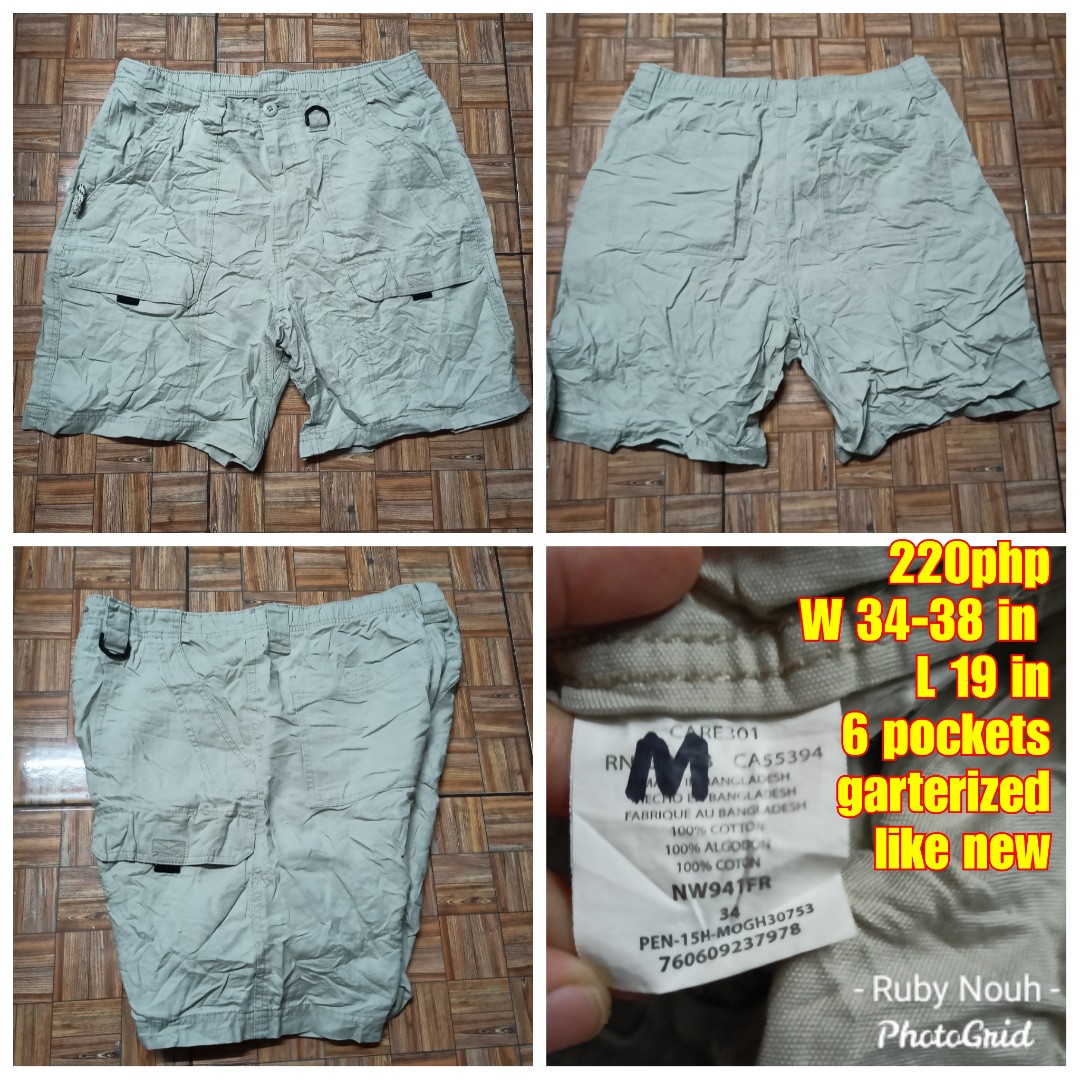34 38 garterized cargo short Men s Fashion Bottoms Shorts on Carousell