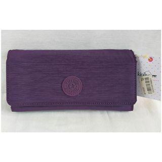 Kipling Teddi Long Wallet in Deep Purple Violet