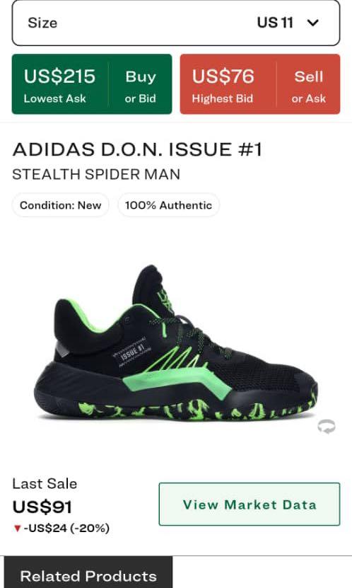 Adidas D.O.N Issue 1 Stealth Spiderman Men s Fashion Footwear Sneakers on Carousell