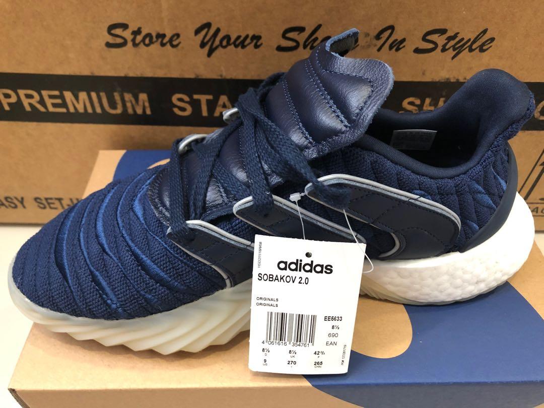 Adidas original Sobakov 2.0 shoes men blue sneaker EE5633, Men's Fashion,  Footwear, Sneakers on Carousell