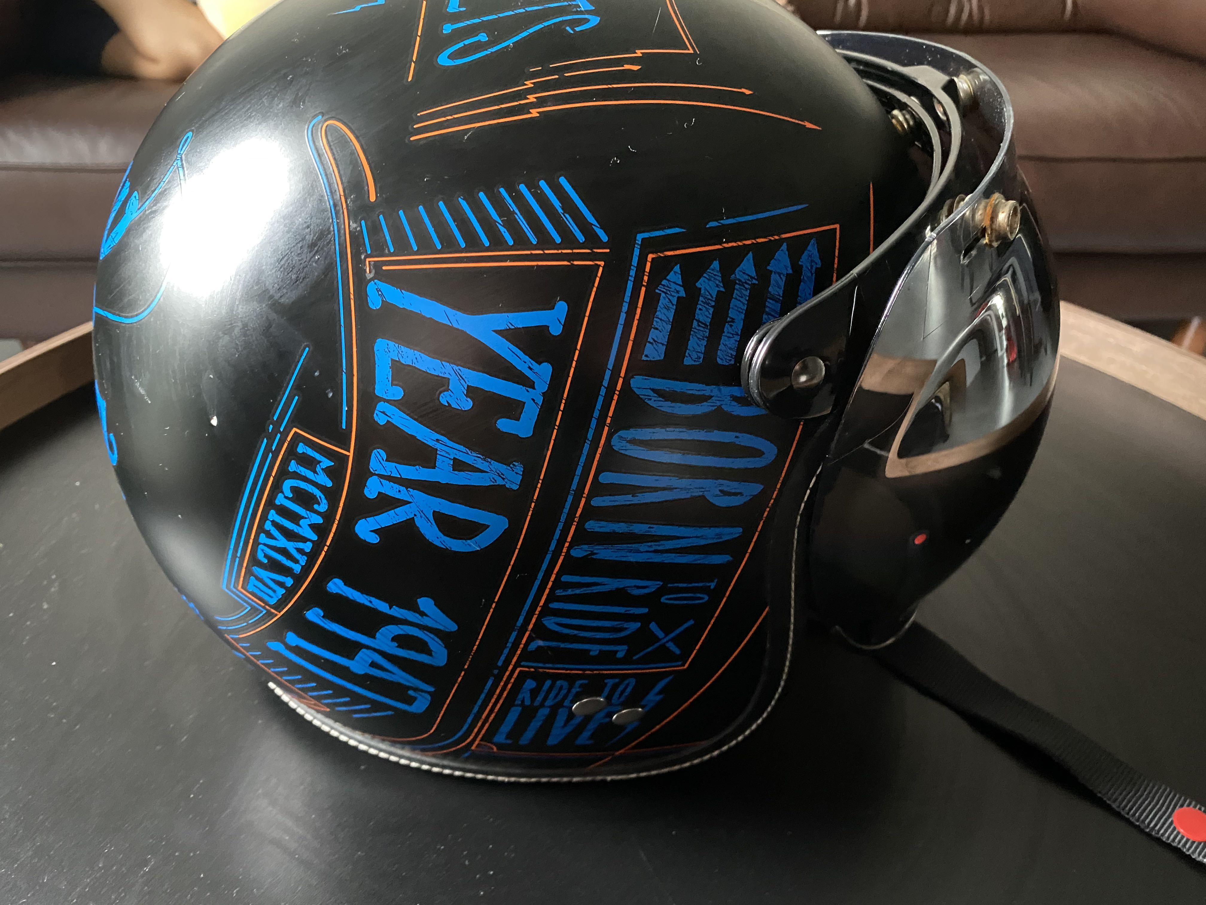 AGV half face helmet, Motorcycles, Motorcycle Apparel on Carousell