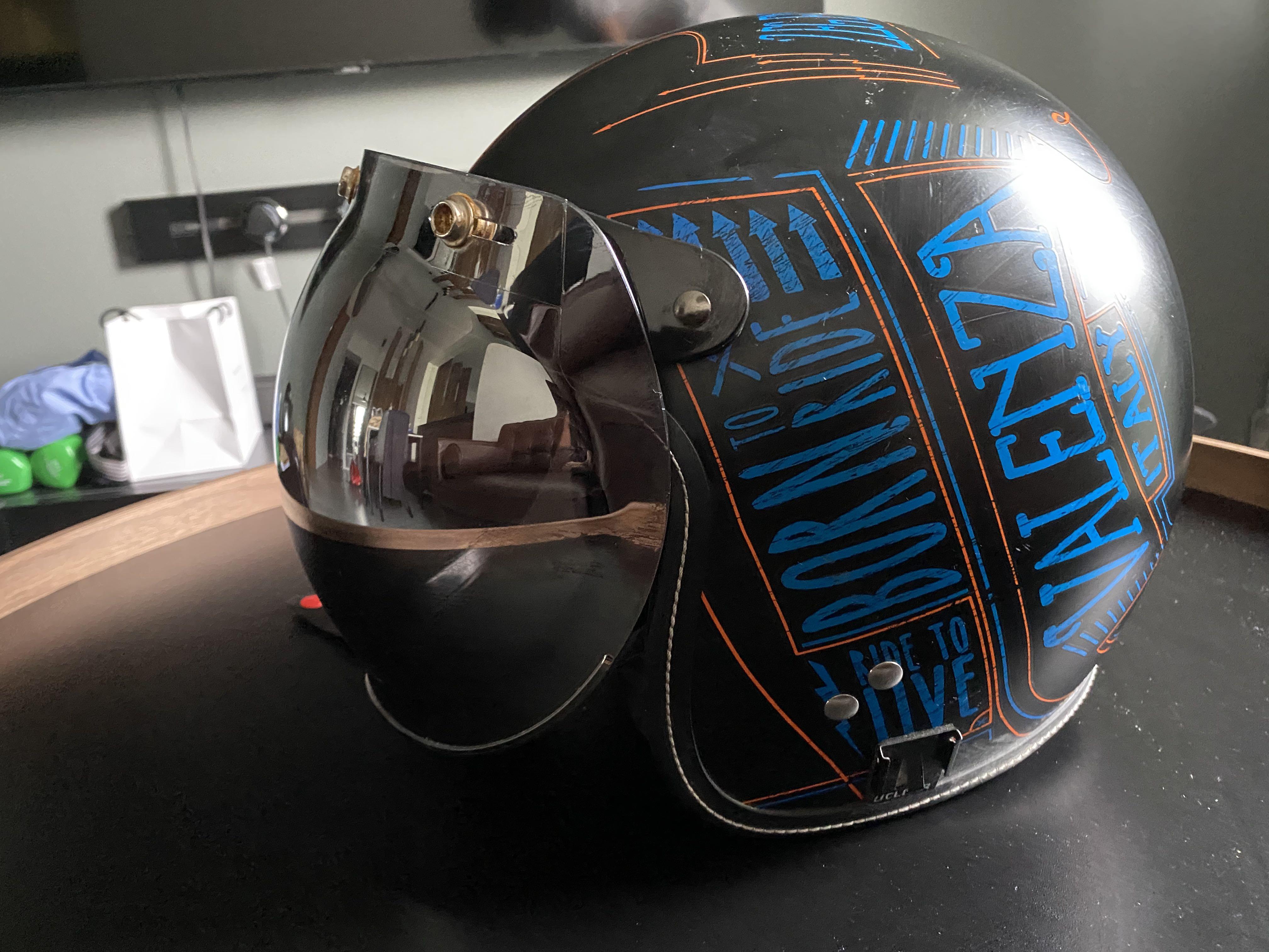 AGV half face helmet, Motorcycles, Motorcycle Apparel on Carousell