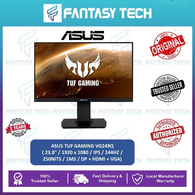 ASUS VG249Q TUF FLAT 24" (IPS-FHD-1MS-VGA-HDMI-DP-A-SPK-VESA-FS 144HZ ...