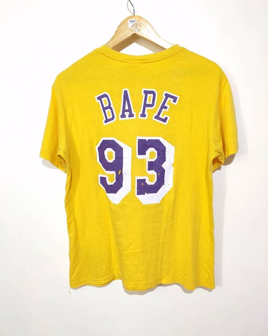 BAPE x Mitchell & Ness Lakers Tee “Yellow”, Men’s