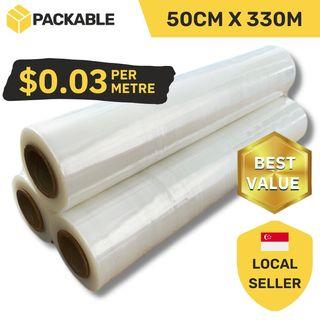[BEST VALUE] Stretch Film / Pallet Wrap - 50cm x 330metres - Clear