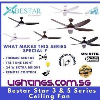 BESTAR STAR 3 / 5 SERIES WIFI Smart DC CEILING FAN 24W LED