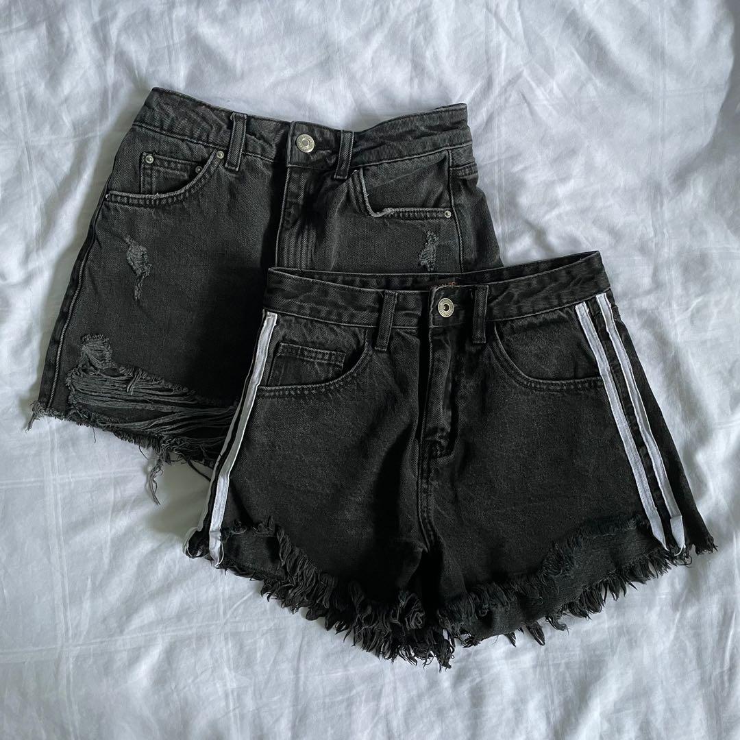 black denim shorts, Women's Fashion