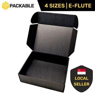 Black Mailer Box / Premium Mailing Box / Corrugated Cardboard Box - 4 Sizes - [Ready Stock]