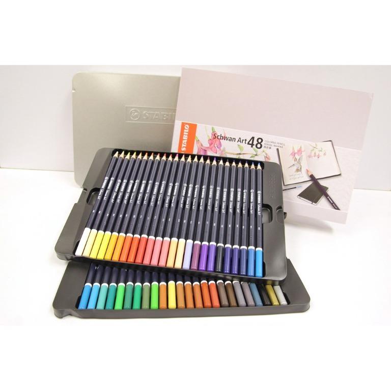 Bn Box Of 48 Stabilo Schwan Art Coloured Pencils Hobbies Toys Stationery Craft Stationery School Supplies On Carousell