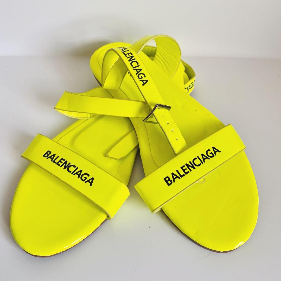 Balenciaga sandals on sale neon