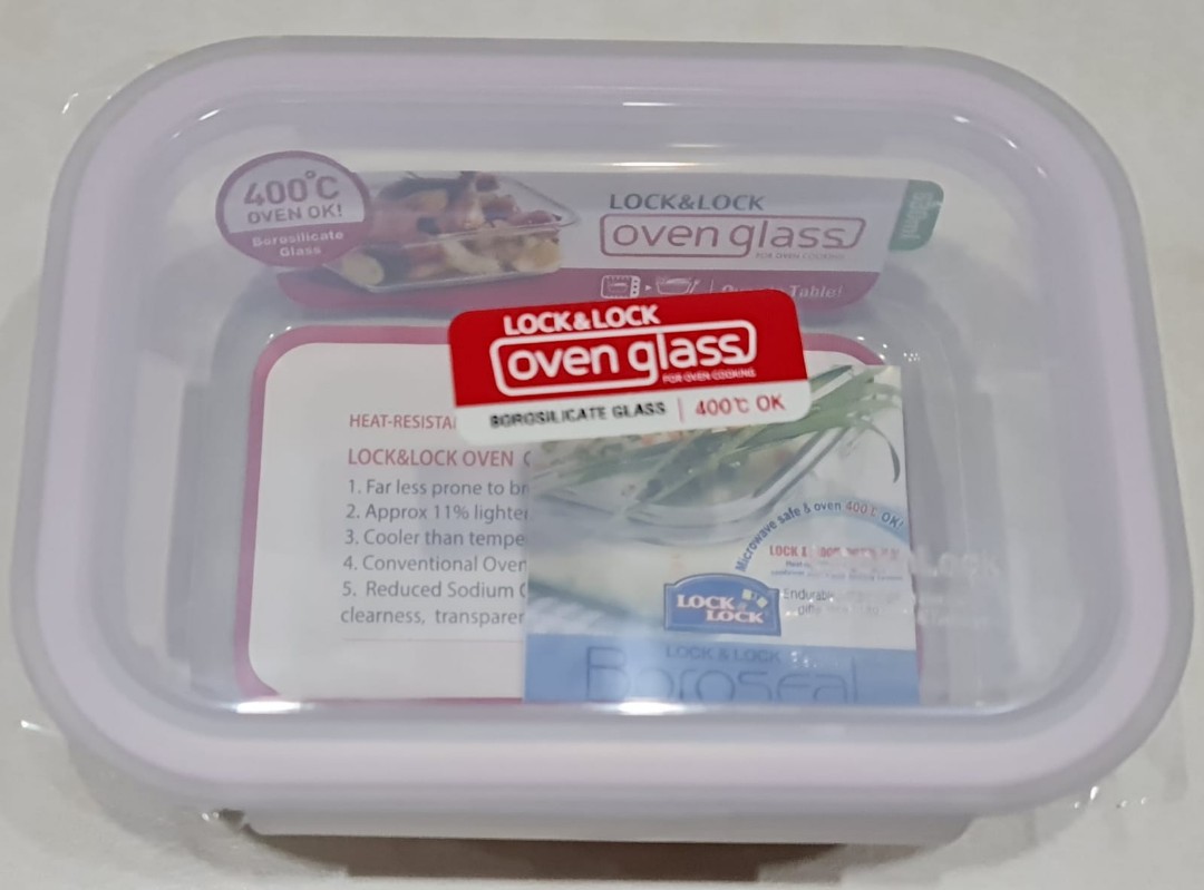 Brand New Lock & Lock Borosilicate Oven Glass Container, Furniture & Home Living, Kitchenware