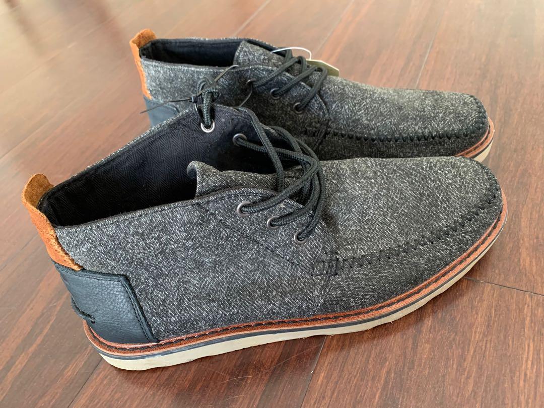 Toms charcoal top fleck chukka boot