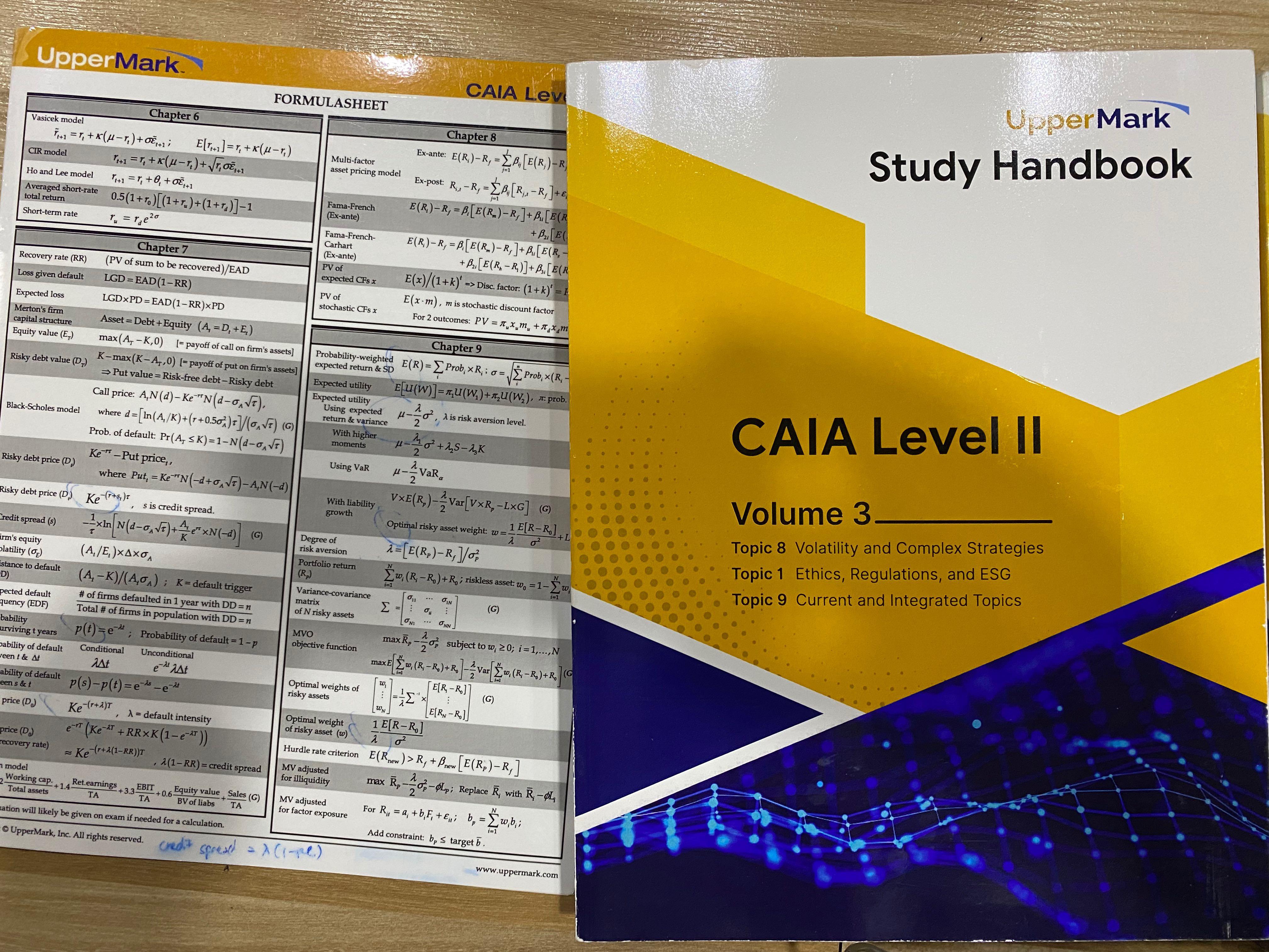 CAIA Level 2 March 2021 Upper Mark study guides plus flashcards plus